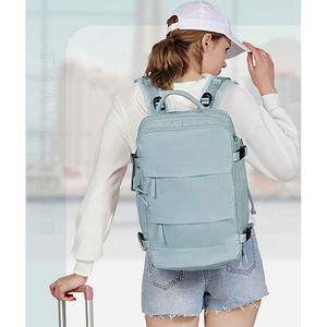 Sac à dos d'affaires tendance personnalisé, support pour sacs personnalisés, ordinateur portable, chargeur USB, compartiment pour chaussures, compartiment humide - Product Image 3