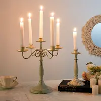 Candelabros de estilo Retro para arquitectura romana, candelabros románticos para velas, decoraciones para cena, artesanías, candelabros de boda