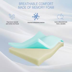 Colchón Queen, Doble, Individual, en Bolsa, Diseño Clásico, Gel Refrigerante, Espuma Viscoelástica - Product Image 5
