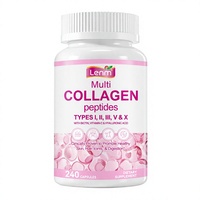 LENM Complément de peptides de collagène multi-sources pour les articulations, les os, la peau, l'hydratation, l'élasticité, les cheveux et les ongles, en capsules, non destiné aux femmes enceintes