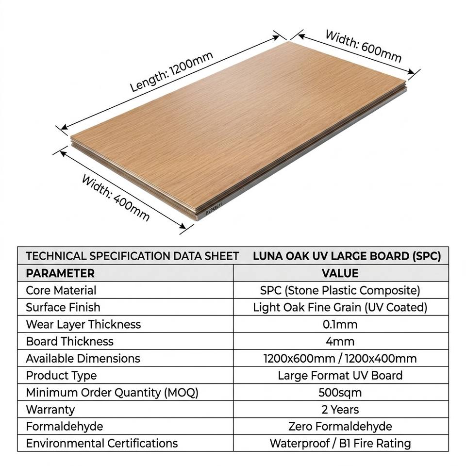 Waterproof SPC Vinyl Flooring Embossed Wood Grain Plank UV Coated Anti ...