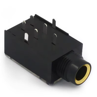 Prise audio pour amplificateur et microphone 6,35 mm, 7 broches (7P), avec coussinet jaune, pour connecteur jack 6,5 mm (microphone/casque)