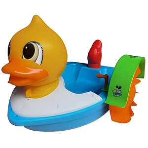 <span class=keywords><strong>Bateau</strong></span> à manivelle pour enfants en PE ultra-sûr, design mignon en forme de canard, équipement de jeu aquatique pour parcs d'attractions, usage domestique et entreprises de location - Product Image 1