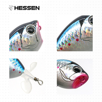 Leurre de surface à double hélice 55mm 6g 63mm 11g, leurre de pêche de surface de précision le plus vendu pour le bar, le panfish, le marlin, le saumon en eau salée