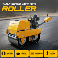 Compacteur de sol et d'asphalte à double tambour, mini-compacteur vibrant portatif, nouveau compacteur routier à rouleaux vibrants