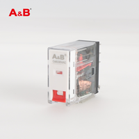 Relais électromagnétique A&B ABFT2C0730LT 230VAC 6A, miniature, étanche, contacts en alliage d'argent, usage général AC/DC