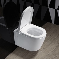 WC mural sans bride en céramique, cuvette de WC murale