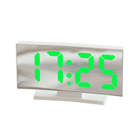 Jam Alarm Digital LED 12/24 jam Logo kustom jam meja meja Modern fitur menunda produk hadiah plastik dioperasikan baterai