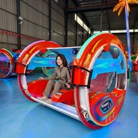 Nouvelle Voiture Le Bar 360 à Roulettes 2026 °   Manège commercial rotatif à deux places pour la location en parc d'attractions