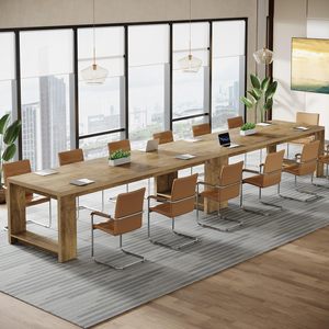 <span class=keywords><strong>Tavolo</strong></span> <span class=keywords><strong>da</strong></span> riunione rettangolare moderno <span class=keywords><strong>da</strong></span> 2,1 m per sala riunioni, <span class=keywords><strong>tavolo</strong></span> <span class=keywords><strong>da</strong></span> conferenza in rovere per ufficio domestico per <span class=keywords><strong>6</strong></span>-8 persone - Product Image 1