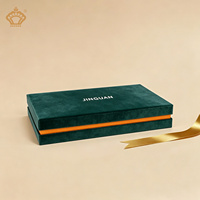 Boîte cadeau en velours, boîte de luxe pour huiles essentielles, plaque en métal avec logo personnalisé, doublure intérieure, finition de surface et accessoires