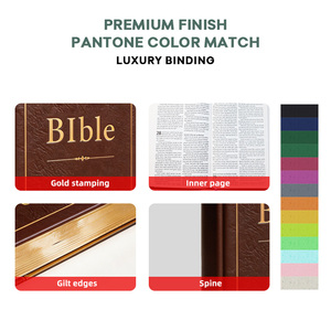 Cubierta de Cuero PU Duradera y Eficiente para Libros Cristianos, al Mejor Precio, con Estampado en Caliente Profesional, para Estudio de Biblias Sagradas - Product Image 2