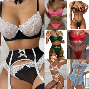Ensemble de lingerie sexy pour femmes, grande taille, respirant, en acier, push-up, vente chaude en usine - Product Image 1