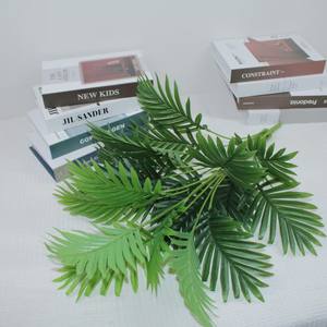 24 <span class=keywords><strong>Plantes</strong></span> Vertes <span class=keywords><strong>Artificielles</strong></span> en Plastique <span class=keywords><strong>Haut</strong></span> <span class=keywords><strong>de</strong></span> <span class=keywords><strong>Gamme</strong></span> Sensation Grandes Feuilles Longue Durée Intérieur/Extérieur Bureau Chambre Aménagement Paysager Décoration - Product Image 2