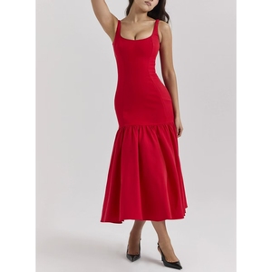Chic Styles and Comfort in formal red midi dress for Trendy Women