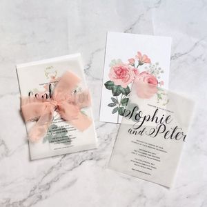 Conjunto de Tarjetas de Boda con Diseño Estampado en Papel <span class=keywords><strong>Vellum</strong></span>, Australia - Product Image 1
