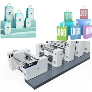 Automatic High Speed Label Non Woven Bag Paper Bag Flexo Printing Machine