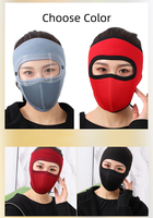 Masque d'hiver chaud de qualité supérieure avec lunettes anti-vent, en polaire, pour la pratique du ski et de la randonnée, masque intégral