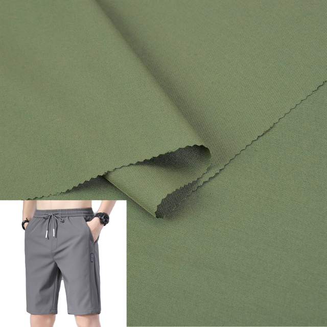 100% Polyester Double Faced Breathable 4-Way 50-120D Stretch Fabric for Pants Trousers Sportswear Skirt Suit Jacket Outdoor Wear