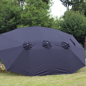 <span class=keywords><strong>Parasol</strong></span> de jardin rectangulaire à 3 côtés Parapluie cadre en acier Pare-soleil extérieur pour jardin restaurant Couverture imperméable en polyester - Product Image 3