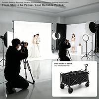 Kit de Soporte para Fondo de Boda Premium, Ajustable, con Tela Absorbente de Luz, Bombilla LED, para Fotógrafos, Personalizado, Resistente