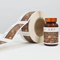 Etiquetas Adhesivas Personalizadas para Embalaje Suplementario, Etiquetas Termoselladas para Botellas de Medicamentos, Aptas para Botellas de Suplementos para la Salud