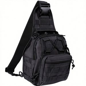Mochila táctica Oxford impermeable con cremallera, bandolera Molle, mochila de pecho para uso diario al aire libre - Product Image 1