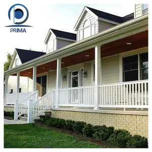 2024 PRIMA PRIMA บ้าน PVC ราวบันไดซูเปอร์มาร์เก็ตที่กําหนดเอง PVC ราวบันไดสวนกลางแจ้ง PVC รั้วราวบันไดสําหรับตกแต่งบ้าน