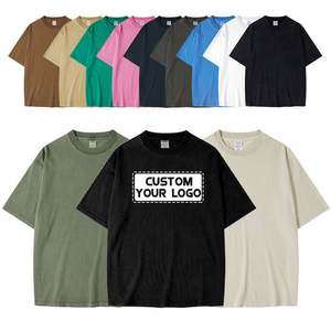 เสื้อยืดผ้าฝ้ายแขนสั้นขนาดใหญ่พิเศษสำหรับทุกเพศเสื้อยืดพิมพ์ลายพัฟโลโก้แบบกำหนดเอง100% โรงงาน - Product Image 2