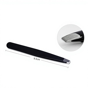 Pinzas Profesionales de Acero Inoxidable de Alta Calidad para Extensión de Cejas, Inclinadas, de 1 Pieza, Negras, Puntiagudas, para Venta al por Mayor - Product Image 1