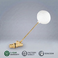 Vanne flottante en laiton moulé 1/2'' pour contrôle automatique du niveau d'eau, réservoir, chaudière, filetage G, OEM, garantie 5 ans, modèle D7203