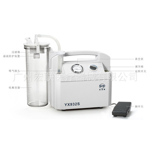 เครื่องดูดไฟฟ้าแบบพกพา Yx932s แรงดูดสูง สำหรับใช้ในโรงพยาบาล พร้อมเกจวัดแรงดูดและสวิตช์เท้า - Product Image 1
