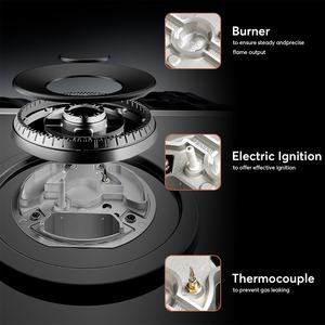 Estufa de Gas eléctrica certificada CE con encendido electrónico 3/4 quemador cocina Mesa pantalla táctil cocina integrada para uso en RV - Product Image 4