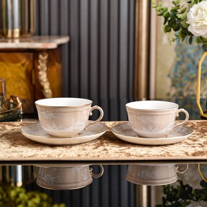 ชุดกาแฟและชาพอร์ซเลนจีนแบบพกพาขายส่ง ขนาดต่างๆ หลากหลาย หรูหราสไตล์อเมริกัน สำหรับใช้ในร้านกาแฟ เหมาะสำหรับเป็นของขวัญ - Product Image 2