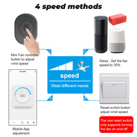 Module de commande intelligent Tuya pour ventilateur de plafond WiFi, contrôle à distance via application, commande vocale, réglage de la vitesse, interrupteur, utilisation intérieure