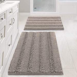 FIGOO - Alfombras de Baño de Felpa Suave de Poliéster de Lujo a Precio Económico, Antideslizantes, Súper Absorbentes, Lavables a Máquina, Alfombrillas para Piso de Baño - Product Image 2