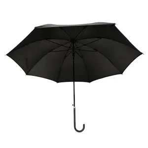 YUBO 25 pollici Auto aperta lungo curvo PU avvolta manico dritto ombrello