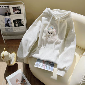 <span class=keywords><strong>Sweat</strong></span> à <span class=keywords><strong>capuche</strong></span> en jersey d'hiver de haute qualité, anti-rétrécissement, en peluche, pour chien, coupe ample et décontractée - Product Image 3