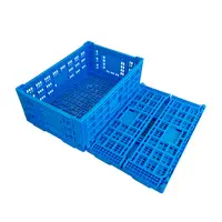 600*400 hot sale reusable virgin pp stacking storage folding collapsible plastic foldable vegetable crate for agriculture fruits