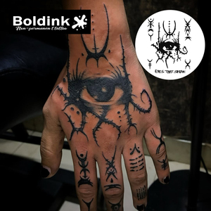 Boldink Maßgeschneiderte Realistische Allsehende Augen Körperkunst Wasserfestes Langanhaltendes 2-Wochen-Jagua-Saft-Tattoo - Product Image 3