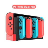 Pengisi Daya Mesin Game PG-9186 untuk Joy-Con NS Dock dengan Pegangan Kecil Joypad, Dock Pengisian Daya ABS untuk Basis Asli