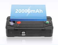 Démarreur de voiture d'urgence 20000mAh 12V, batterie externe multifonction pour voiture avec écran LED, garantie 1 an