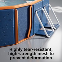 Piscine gonflable en PVC sans pompe pour la natation et les sports aquatiques, piscine pliable d'extérieur avec cadre épaissi et résistant à l'usure, piscine de jeu pour enfants
