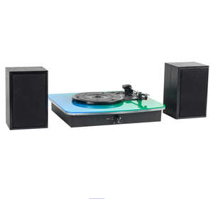 <span class=keywords><strong>Tocadiscos</strong></span> Inalámbrico Acrílico con Bluetooth, Reproductor de Vinilo LP, Fonógrafo con Entrada Auxiliar y <span class=keywords><strong>Salida</strong></span> de Micrófono, Altavoz de 20w, 3 Velocidades - Product Image 5