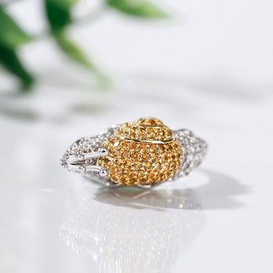 Anello a Forma di Lumaca Scintillante per Donne, Anello di Tendenza in Stile Coreano e Giapponese, Gioiello da Dito Carino - Product Image 5