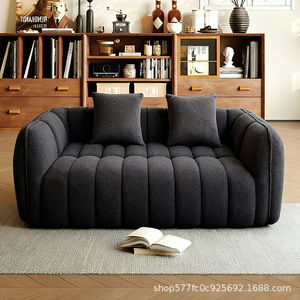 Canapé <span class=keywords><strong>futon</strong></span> compact deux places, style minimaliste moderne, léger et peu encombrant, idéal pour les petits studios et appartements. - Product Image 3