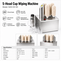 220V Commerciële Rvs Wijnglas Reiniging Polijsten Droogmachine 600PCS/H Automatische Restaurant Hotel 60C Hete Lucht