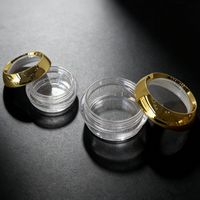Pot en plastique doré de 30 g, capsule ronde vide pour crème pour le visage, emballage de compléments alimentaires pour les soins de la peau