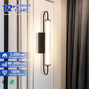 Lámpara de espejo Led minimalista dorada moderna para dormitorio, sala de estar, baño, pasillo, iluminación de pared interior - Product Image 1