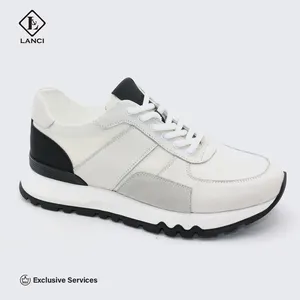 LANCI fabrika ayakkabı yapmak için Sneaker ve kaykay ayakkabı erkekler için sahte süet toptan deri ayakkabı